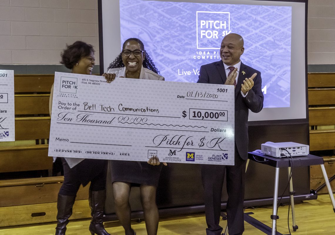 100 K Ideas Pitch Competition Round 3 at Brennan Community Center in Flint, Michigan, on Feb 13 2020