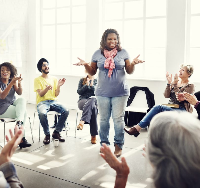 Business Team Seminar Listening Meeting Concept